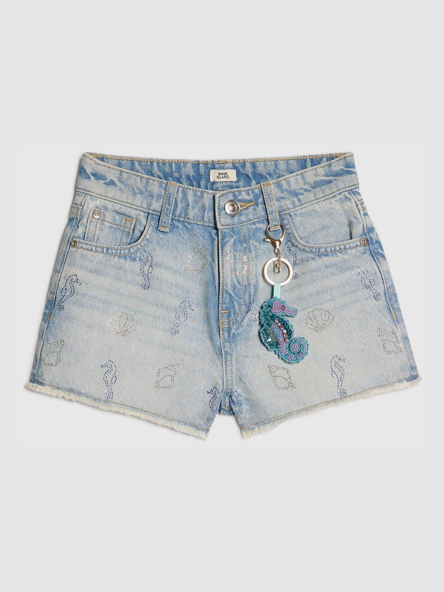 Dsiney Kidz - River Island Blue Seahorse Print Hotfix Shorts image 3