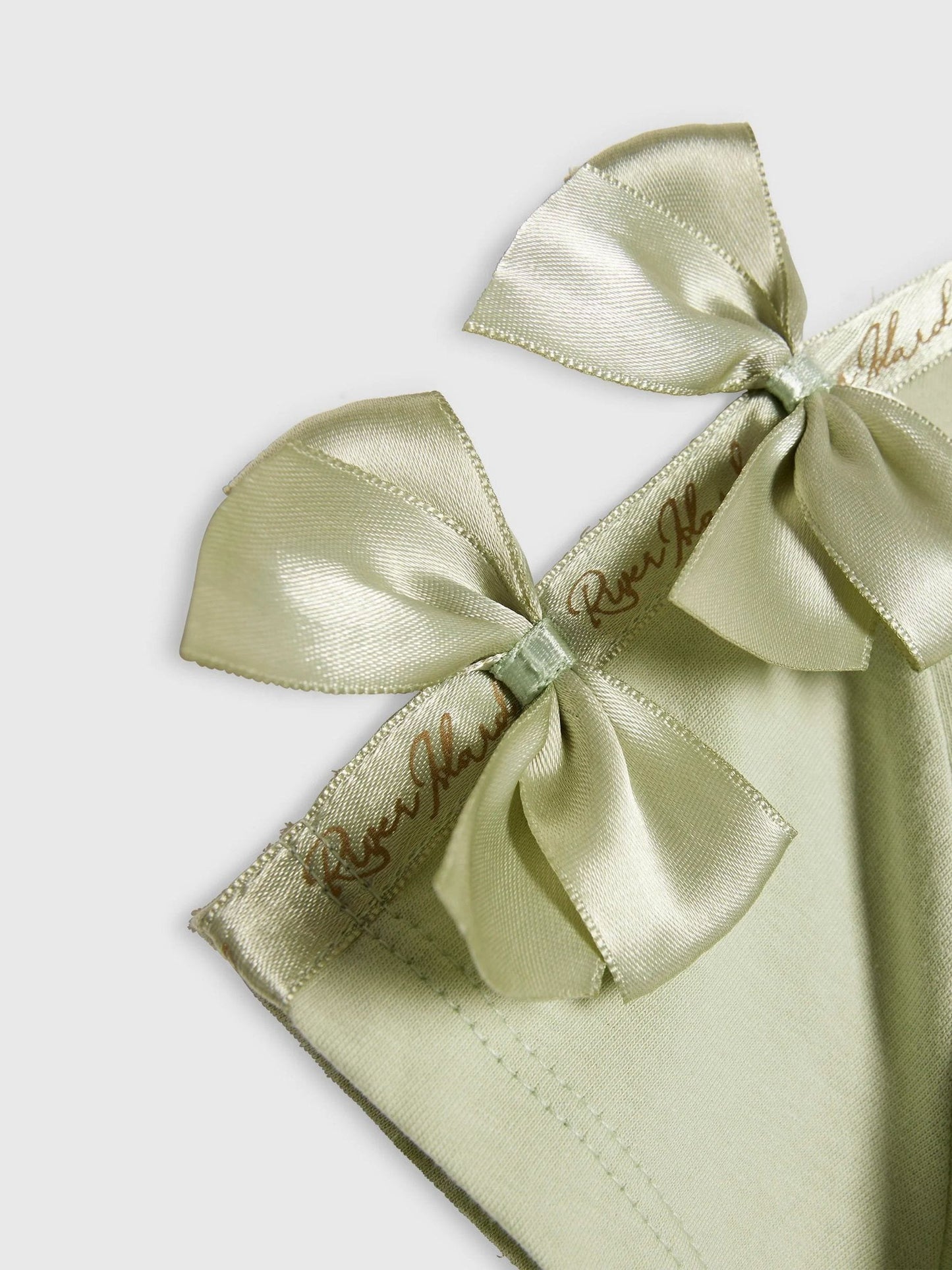 River Island Green Satin Bow Top & Cycle Shorts Set image 5