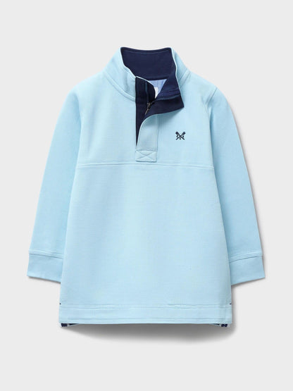 Dsiney Kidz - Crew Clothing Company Blue Padstow Pique Sweatshirt image 1