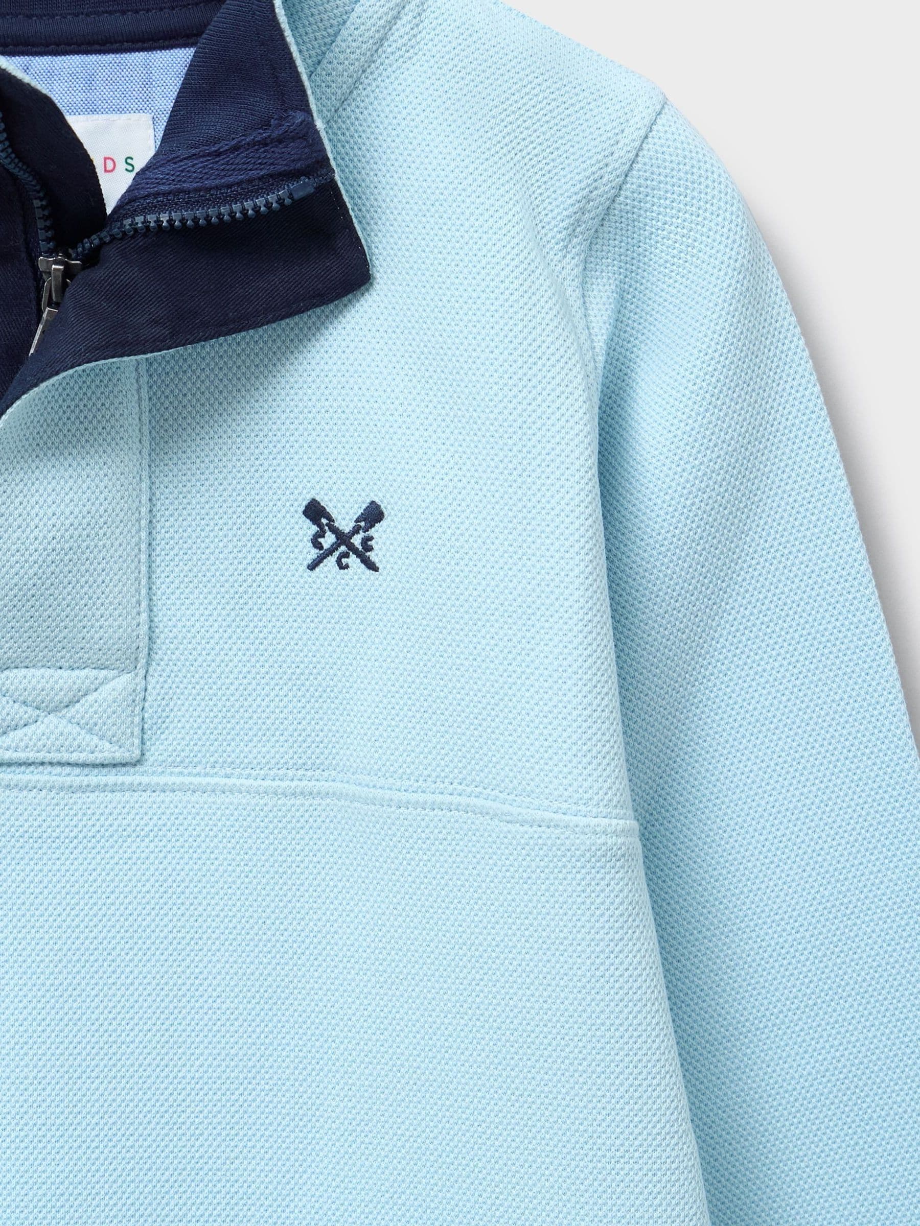 Dsiney Kidz - Crew Clothing Company Blue Padstow Pique Sweatshirt image 3
