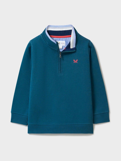 Dsiney Kidz - Crew Clothing Teal Blue Half Zip Sweatshirt image 1