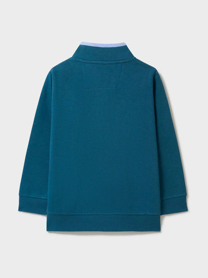 Dsiney Kidz - Crew Clothing Teal Blue Half Zip Sweatshirt image 2