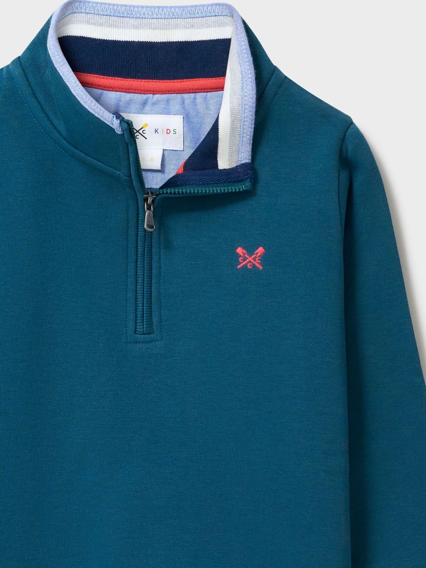 Dsiney Kidz - Crew Clothing Teal Blue Half Zip Sweatshirt image 3