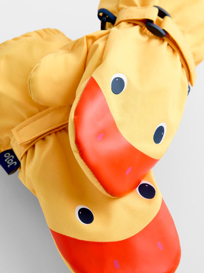 JoJo Maman Bébé Yellow Duck Fleece Lined Mittens - image 4