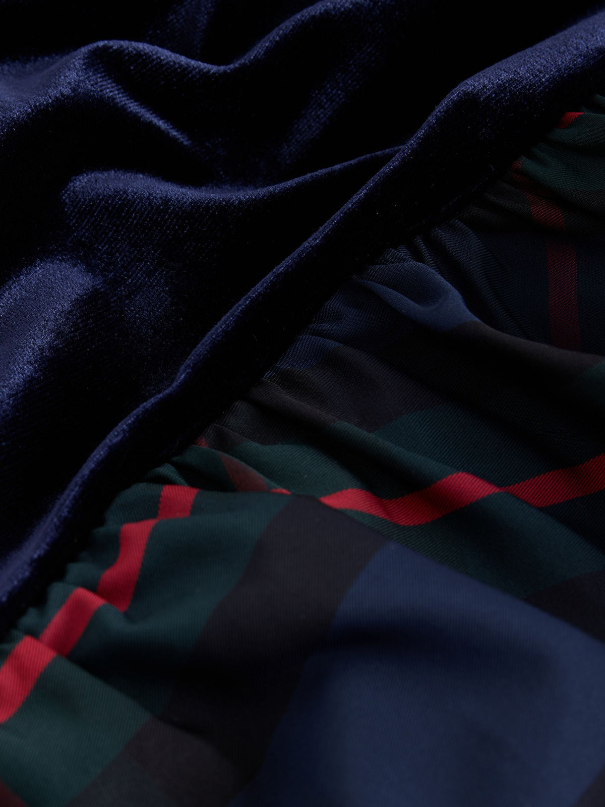 Navy Check Velour Dress (3-16yrs) - image 7