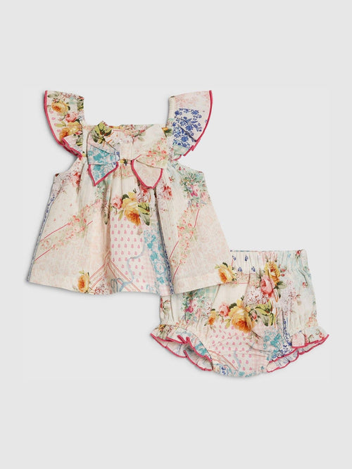 River Island Pink Cabbages & Roses Patchwork Bloomers Set image 1