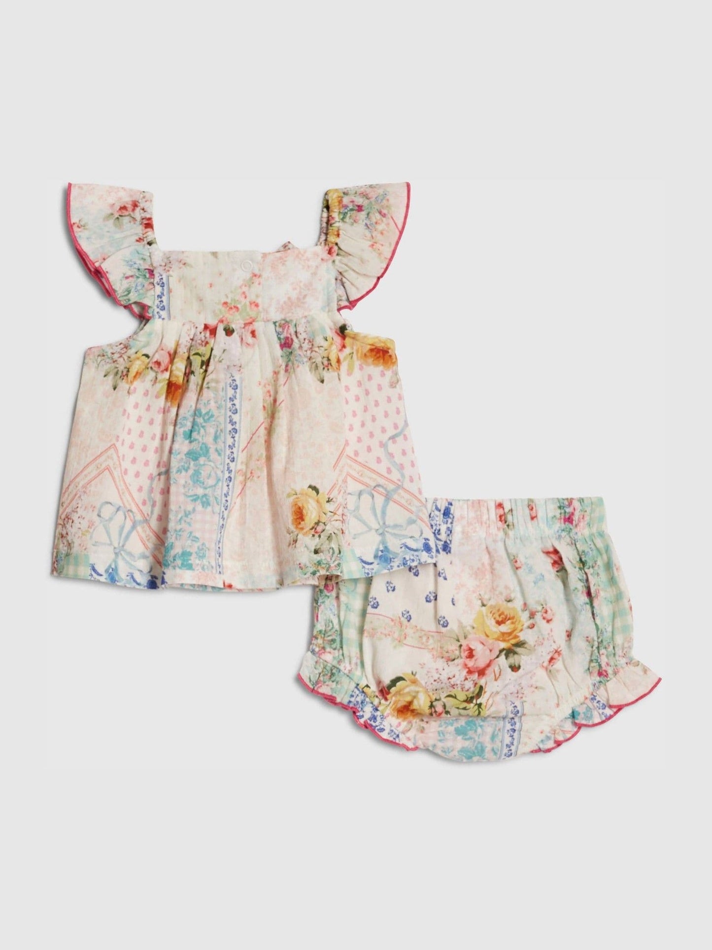 River Island Pink Cabbages & Roses Patchwork Bloomers Set image 2