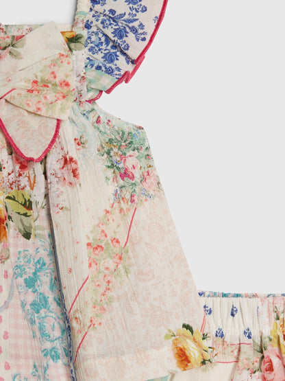 River Island Pink Cabbages & Roses Patchwork Bloomers Set image 4