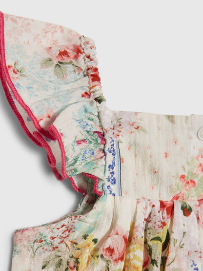 River Island Pink Cabbages & Roses Patchwork Bloomers Set image 5