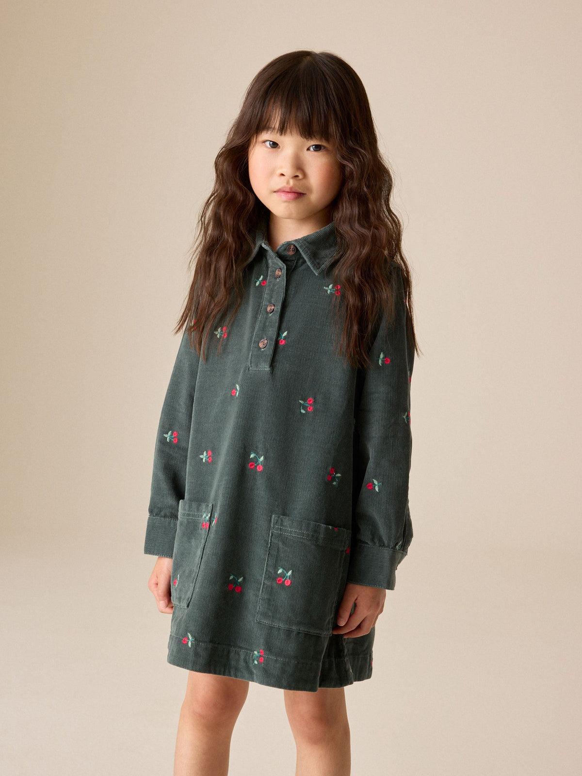 Green Green Cord Dress (3-16yrs) - image 1