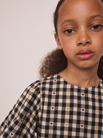 Dsiney Kidz - Black/White Check Tiered Dress (3-16yrs) image 4