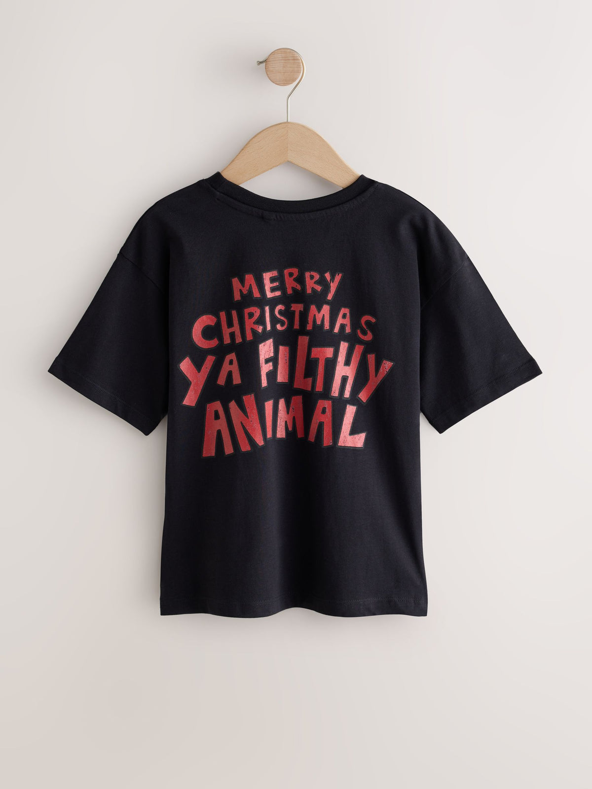 Black Home Alone Short Sleeve Christmas T-Shirt (3-16yrs) - image 2