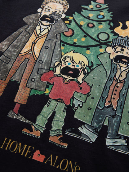 Black Home Alone Short Sleeve Christmas T-Shirt (3-16yrs) - image 3