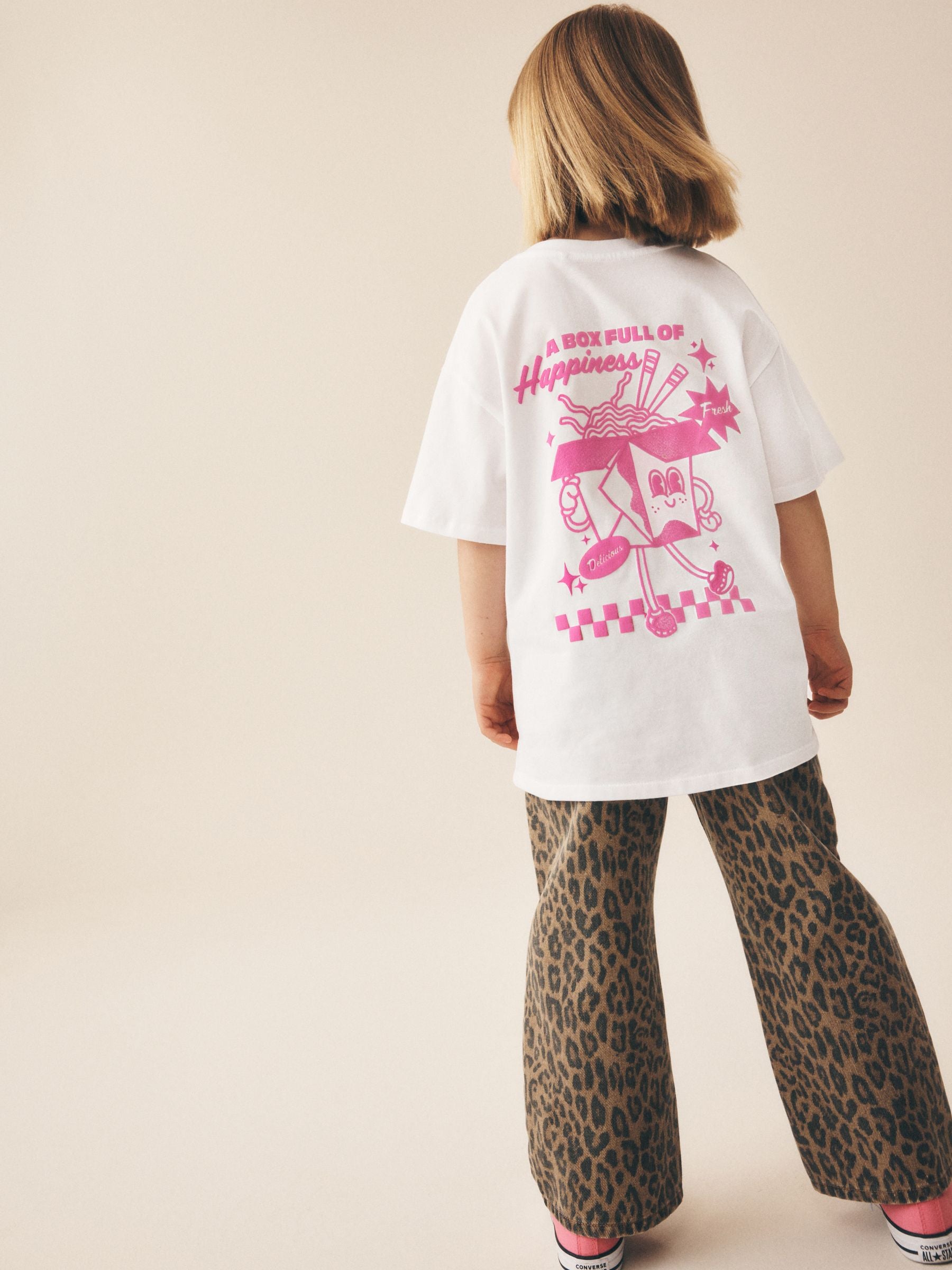 Dsiney Kidz - White Oversized Graphic Print T-Shirt (3-16yrs) image 1