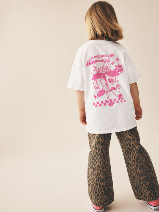 Dsiney Kidz - White Oversized Graphic Print T-Shirt (3-16yrs) image 1