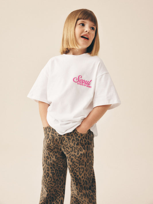 Dsiney Kidz - White Oversized Graphic Print T-Shirt (3-16yrs) image 2