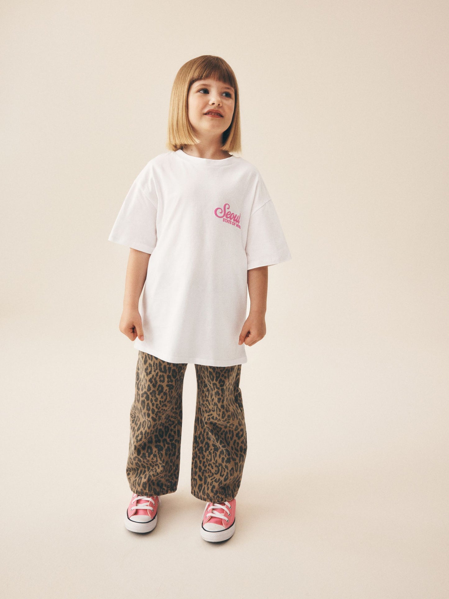 Dsiney Kidz - White Oversized Graphic Print T-Shirt (3-16yrs) image 3