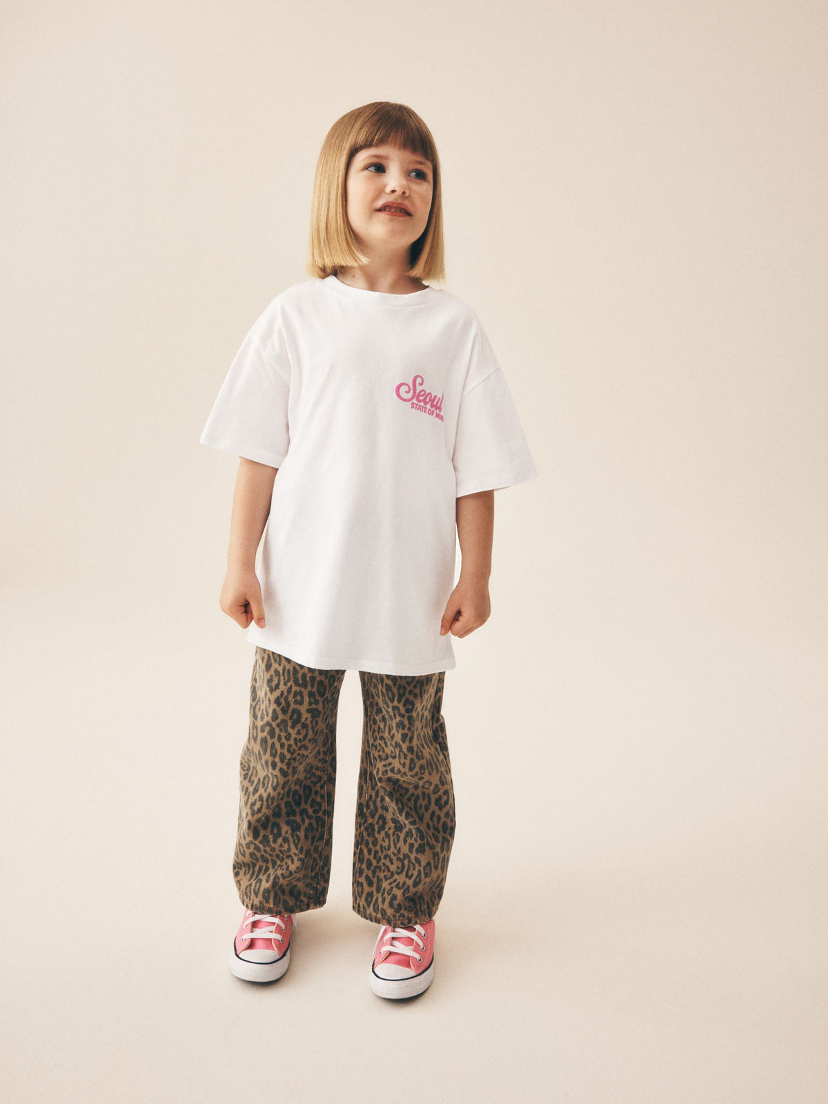 Dsiney Kidz - White Oversized Graphic Print T-Shirt (3-16yrs) image 3