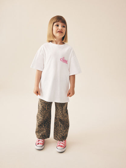 Dsiney Kidz - White Oversized Graphic Print T-Shirt (3-16yrs) image 3