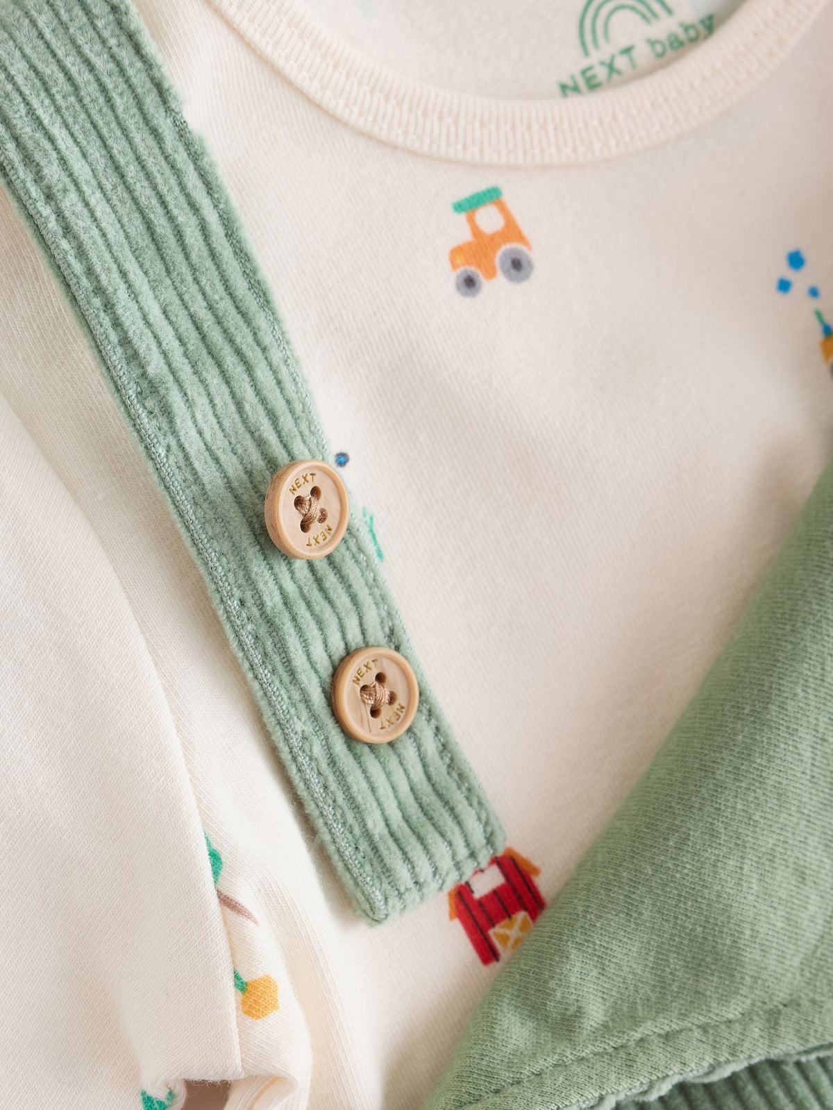 Green Farm Cord Dungarees and Bodysuit Baby Set (0mths-3yrs) - image 5