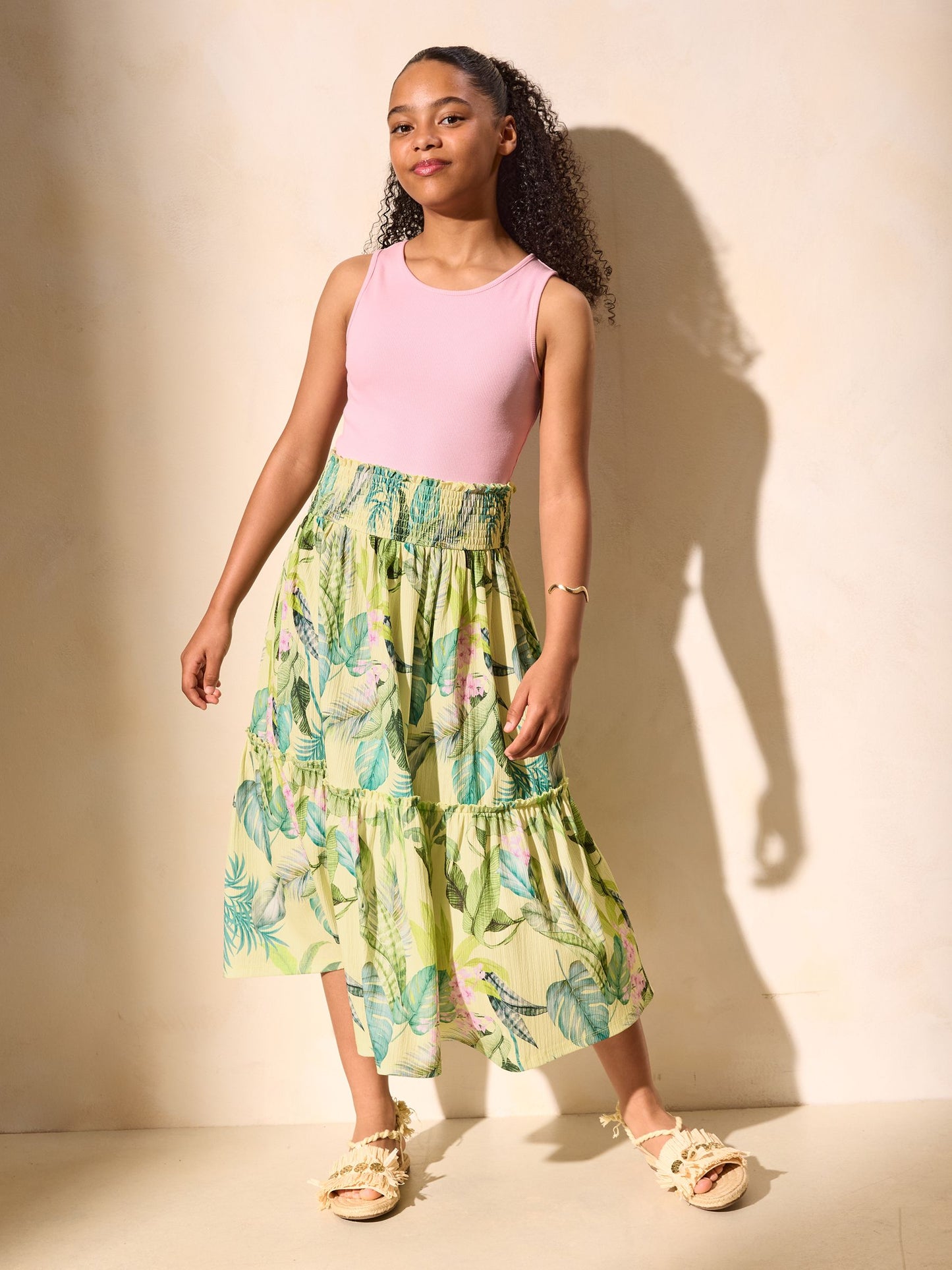 Dsiney Kidz - Lipsy Yellow 2-in-1 Jersey Maxi Holiday Dress (5-16yrs) image 1