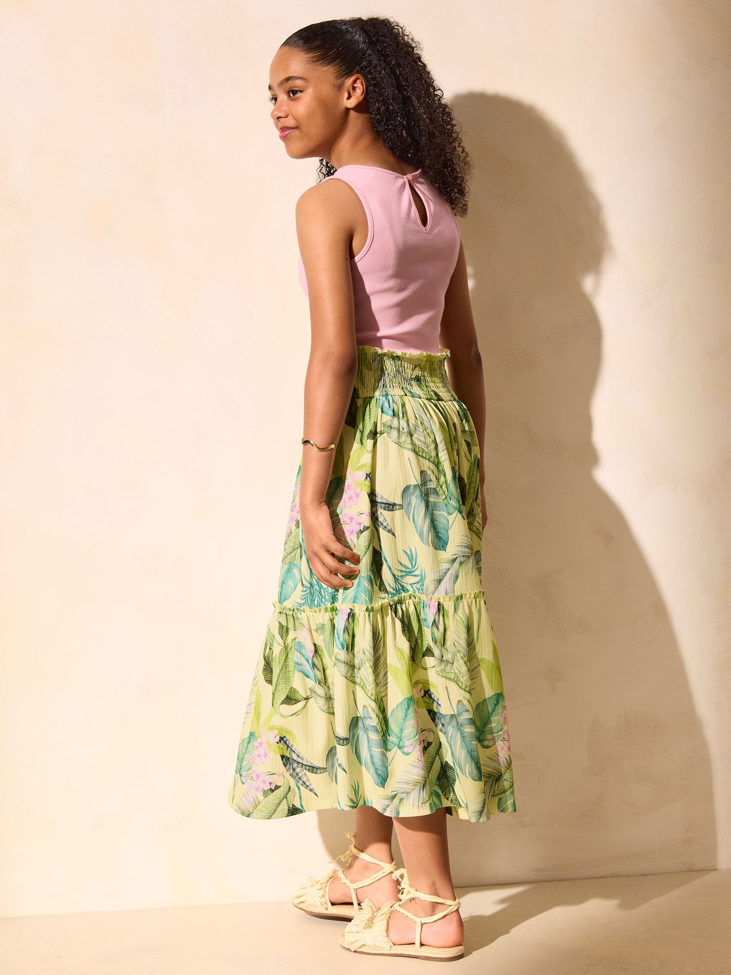 Dsiney Kidz - Lipsy Yellow 2-in-1 Jersey Maxi Holiday Dress (5-16yrs) image 5