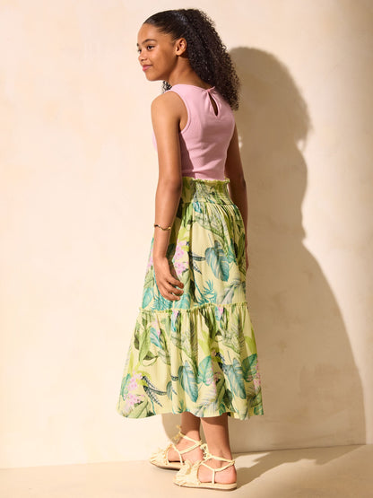Dsiney Kidz - Lipsy Yellow 2-in-1 Jersey Maxi Holiday Dress (5-16yrs) image 5