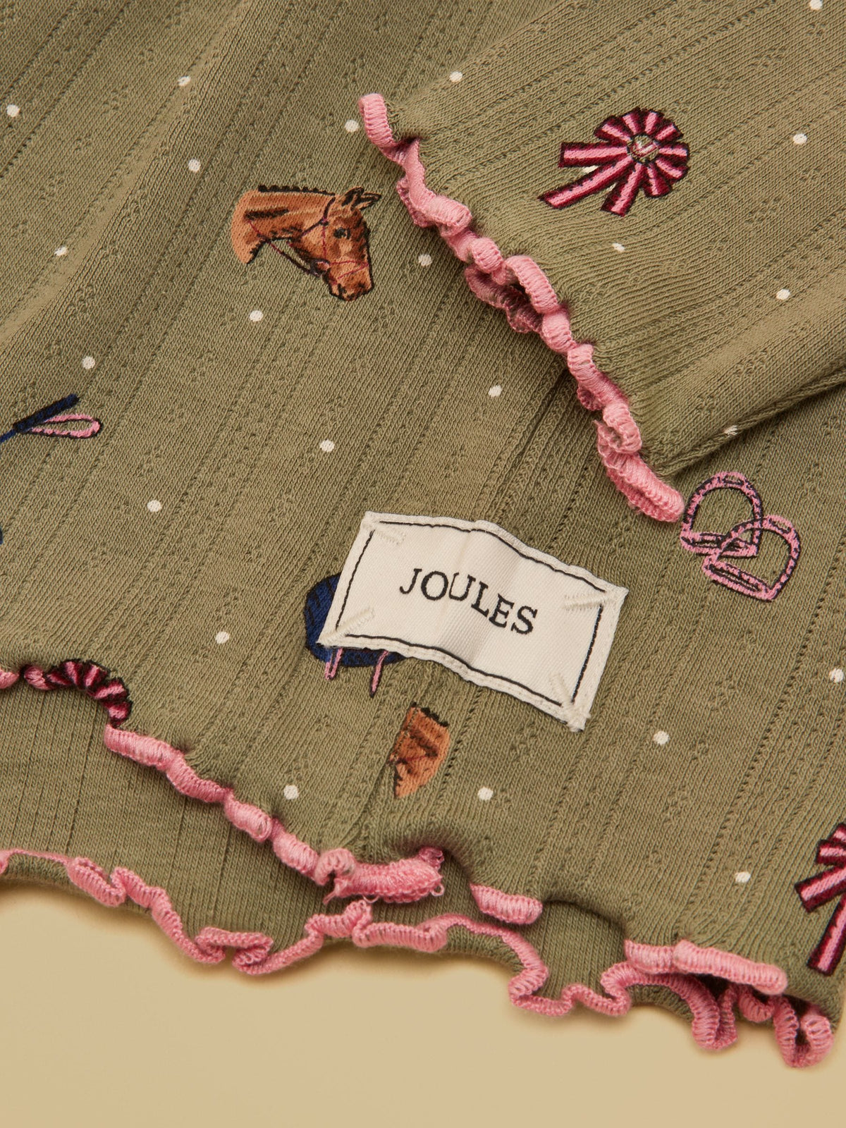 Joules Girls' Odelia Khaki & Blue Pack Of Two Long Sleeve Pointelle Tops - image 6