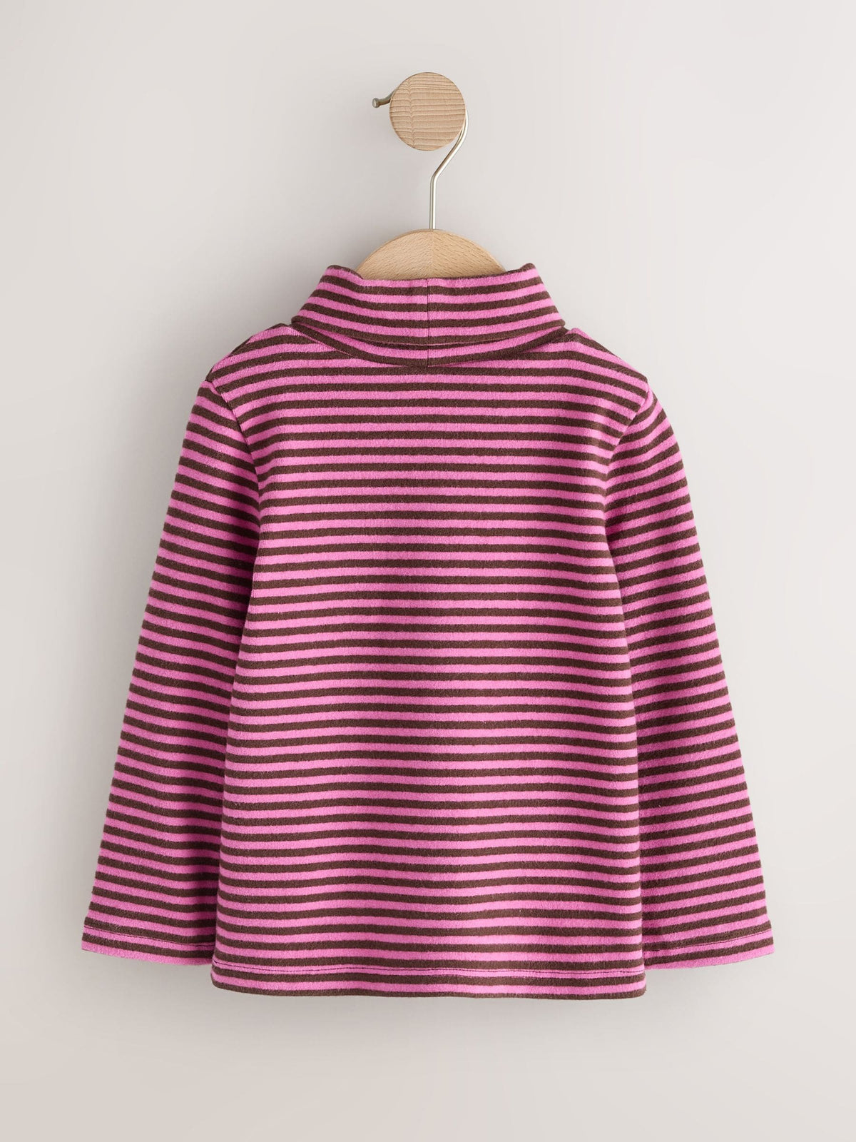 Pink Stripe Long Sleeve Roll Neck Top (3mths-7yrs) - image 4