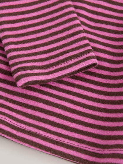Pink Stripe Long Sleeve Roll Neck Top (3mths-7yrs) - image 5