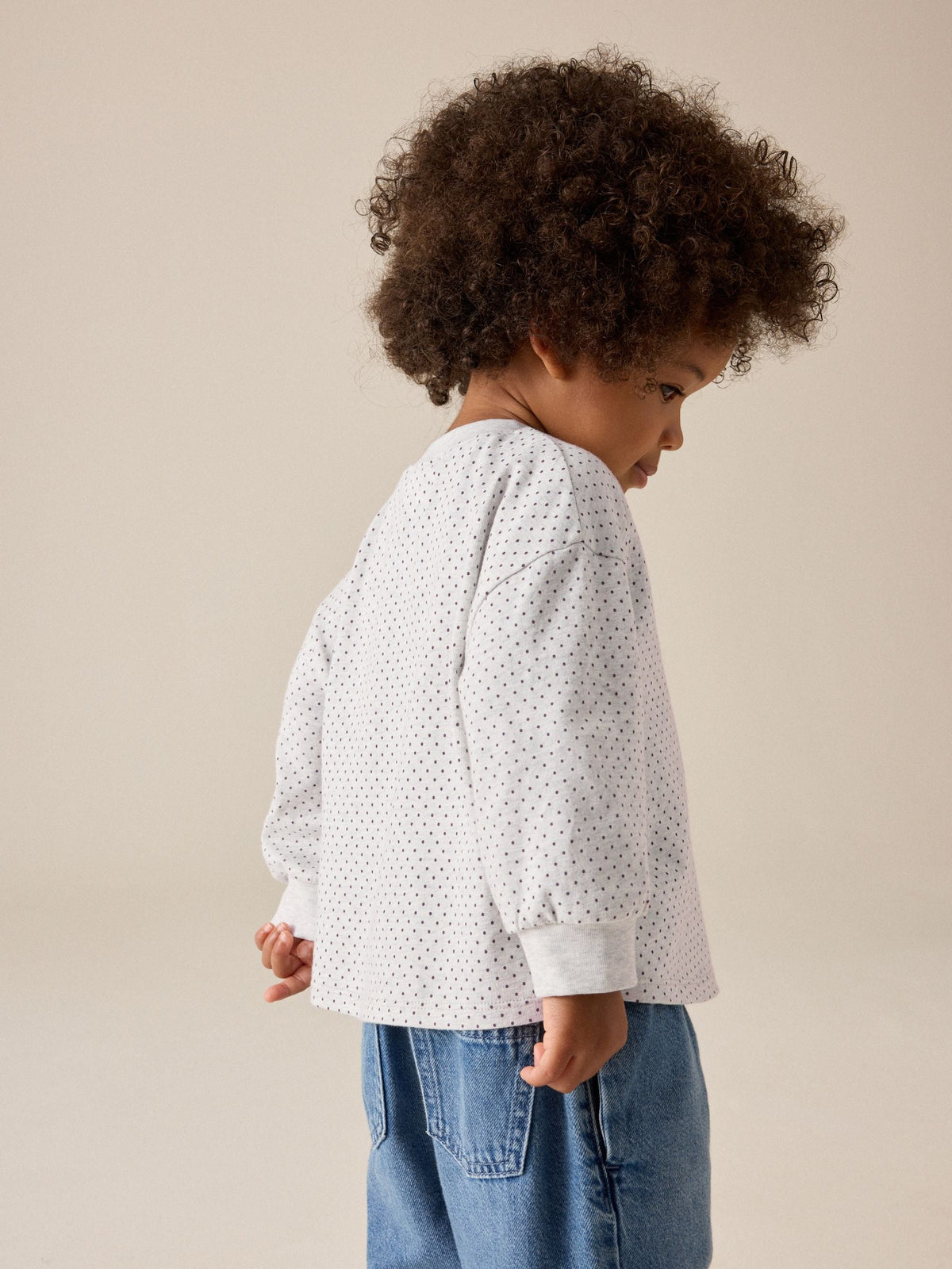 Dsiney Kidz - Grey Spot Long Sleeve Slogan Top (3mths-7yrs) image 3