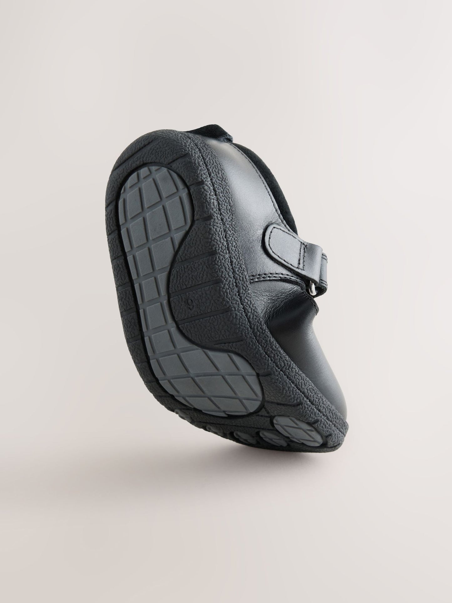 Black Leather Barefoot T-Bar School Shoes image 4