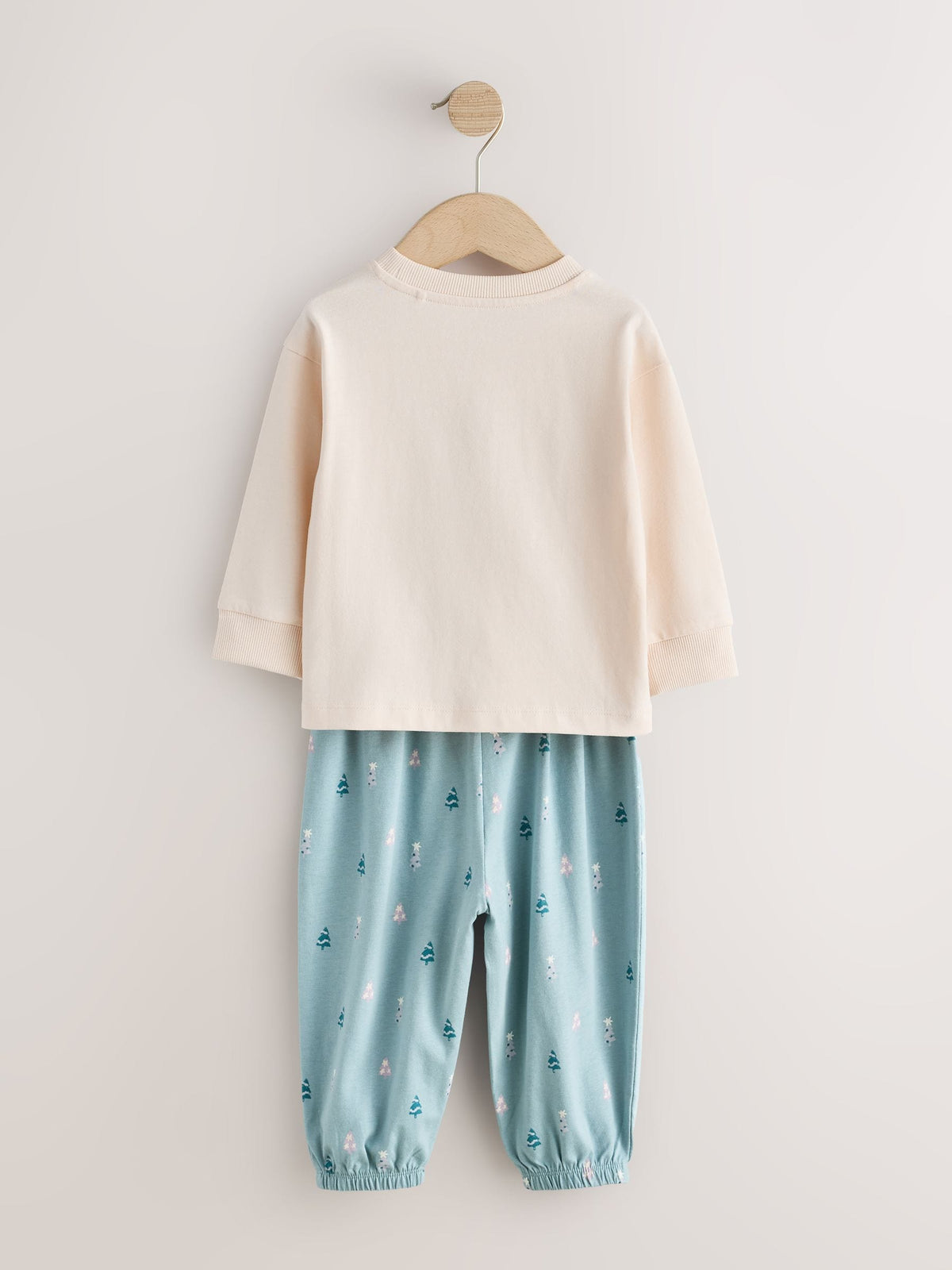 Turq/Cream Christmas Joggers Pyjamas (9mths-12yrs) - image 2