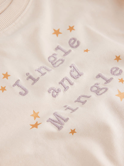 Turq/Cream Christmas Joggers Pyjamas (9mths-12yrs) - image 3