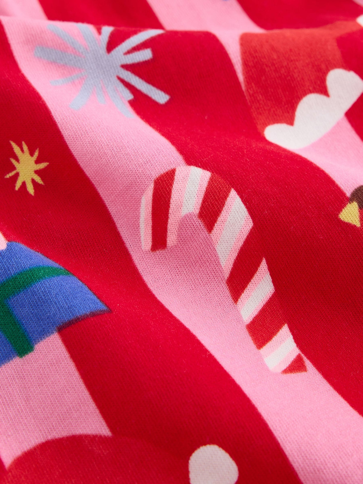 Red/Pink Stripe Christmas Wide Leg Pyjamas 1 Pack (3-16yrs) - image 3