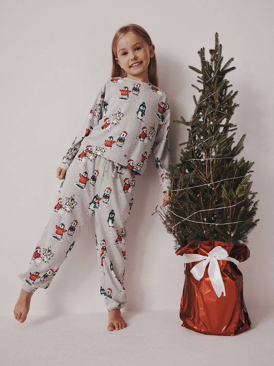 Grey Christmas Joggers Pyjamas 1 Pack (9mths-16yrs) - image 1