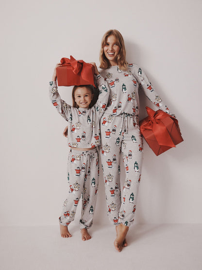 Grey Christmas Joggers Pyjamas 1 Pack (9mths-16yrs) - image 2
