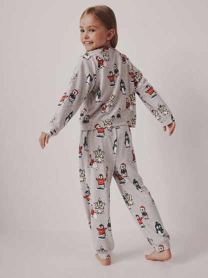Grey Christmas Joggers Pyjamas 1 Pack (9mths-16yrs) - image 3
