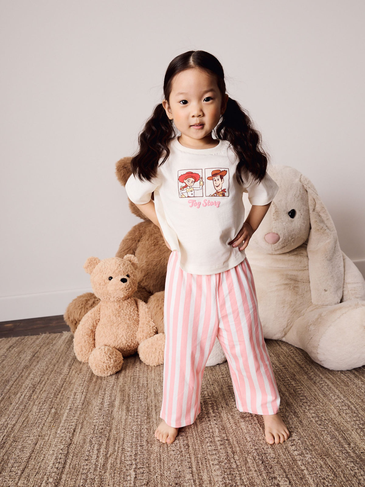 Ecru/Pink Toy Story Wide Leg Pyjamas 1 Pack (9mths-10yrs) - image 1