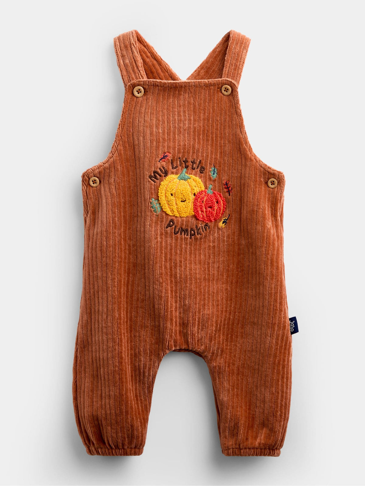 Dsiney Kidz - JoJo Maman Bébé Orange Pumpkin 2-Piece Dungaree & Bodysuit Set image 4