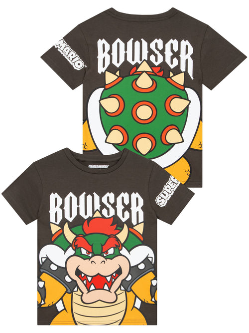 Character Grey Super Mario Bowser T-Shirt image 1