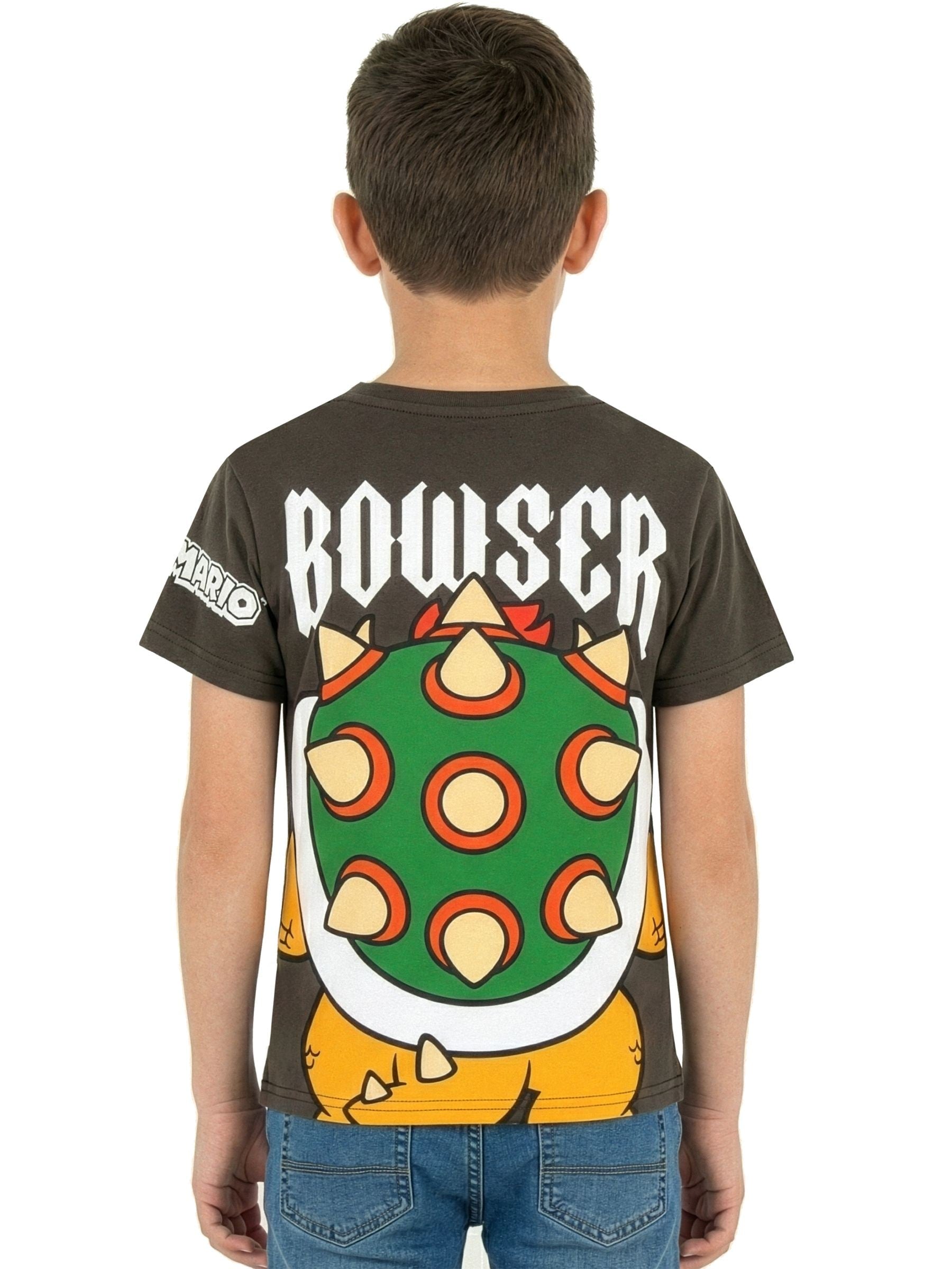 Character Grey Super Mario Bowser T-Shirt image 3