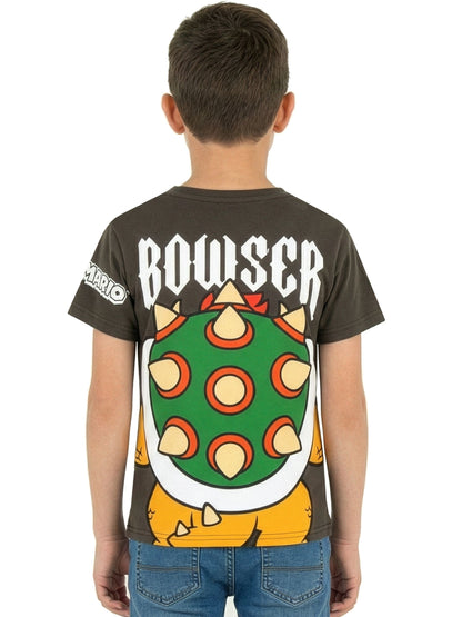 Character Grey Super Mario Bowser T-Shirt image 3