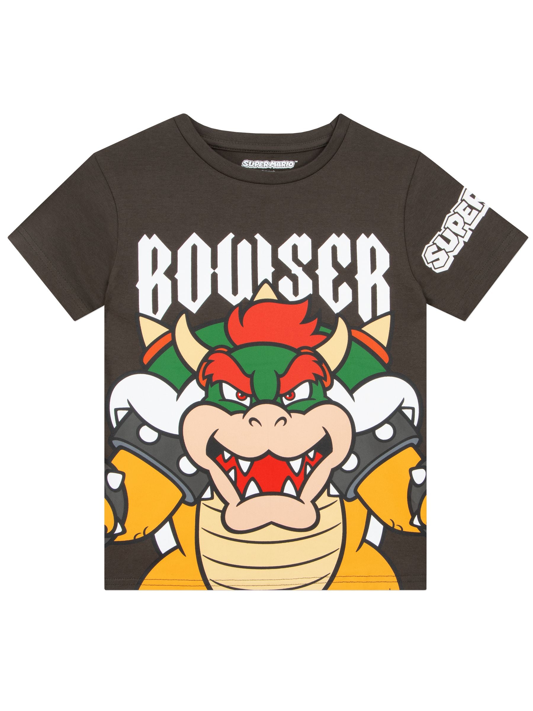 Character Grey Super Mario Bowser T-Shirt image 6
