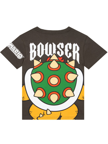 Character Grey Super Mario Bowser T-Shirt image 7