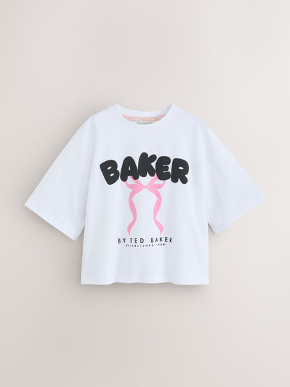 Dsiney Kidz - Baker by Ted Baker Pink 3 Pack Oversized Graphic T-Shirts image 4