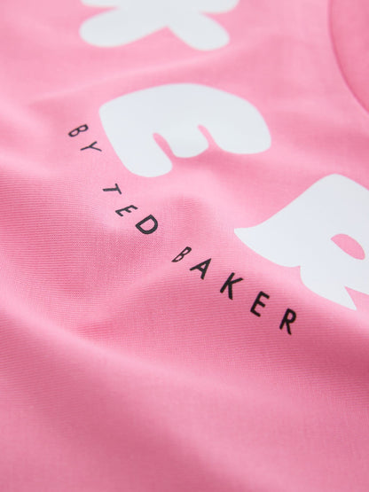 Dsiney Kidz - Baker by Ted Baker Pink 3 Pack Oversized Graphic T-Shirts image 7