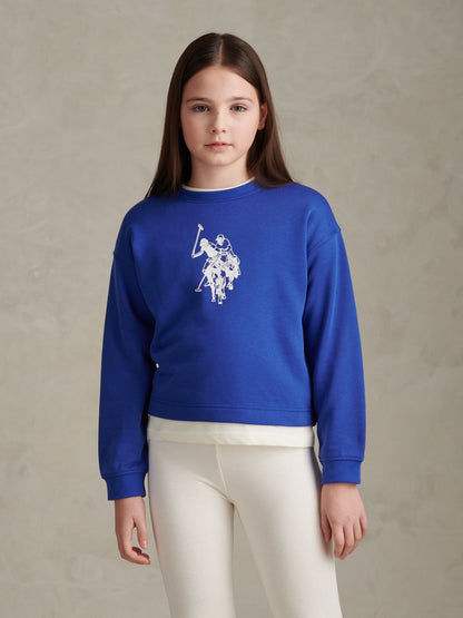 Dsiney Kidz - U.S. Polo Assn Blue Graphic Boxy Sweat & Leggings Set image 1