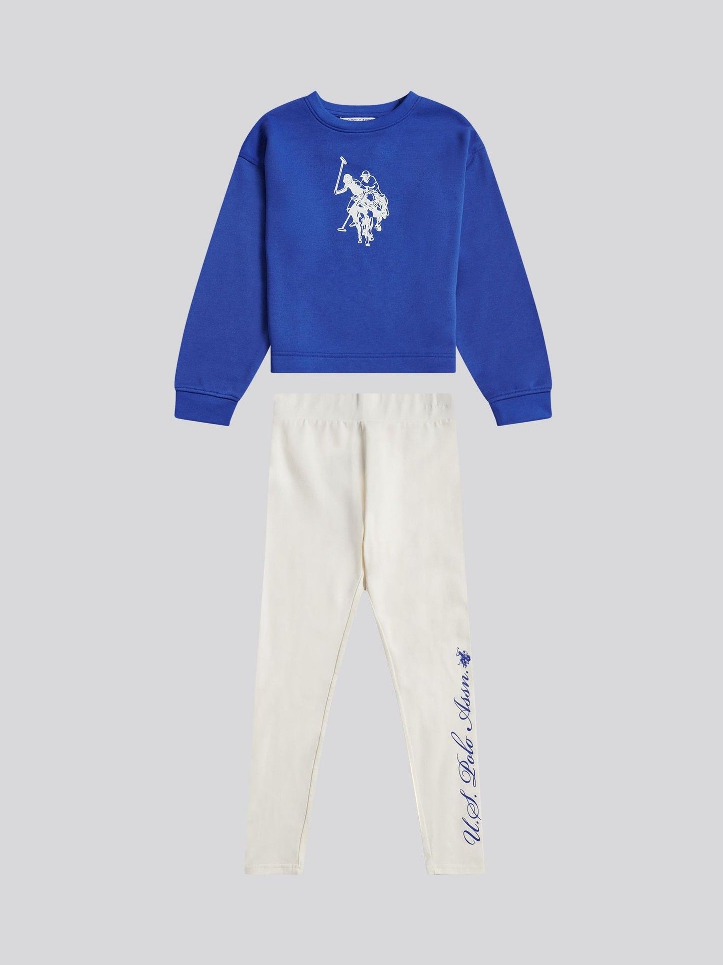 Dsiney Kidz - U.S. Polo Assn Blue Graphic Boxy Sweat & Leggings Set image 7