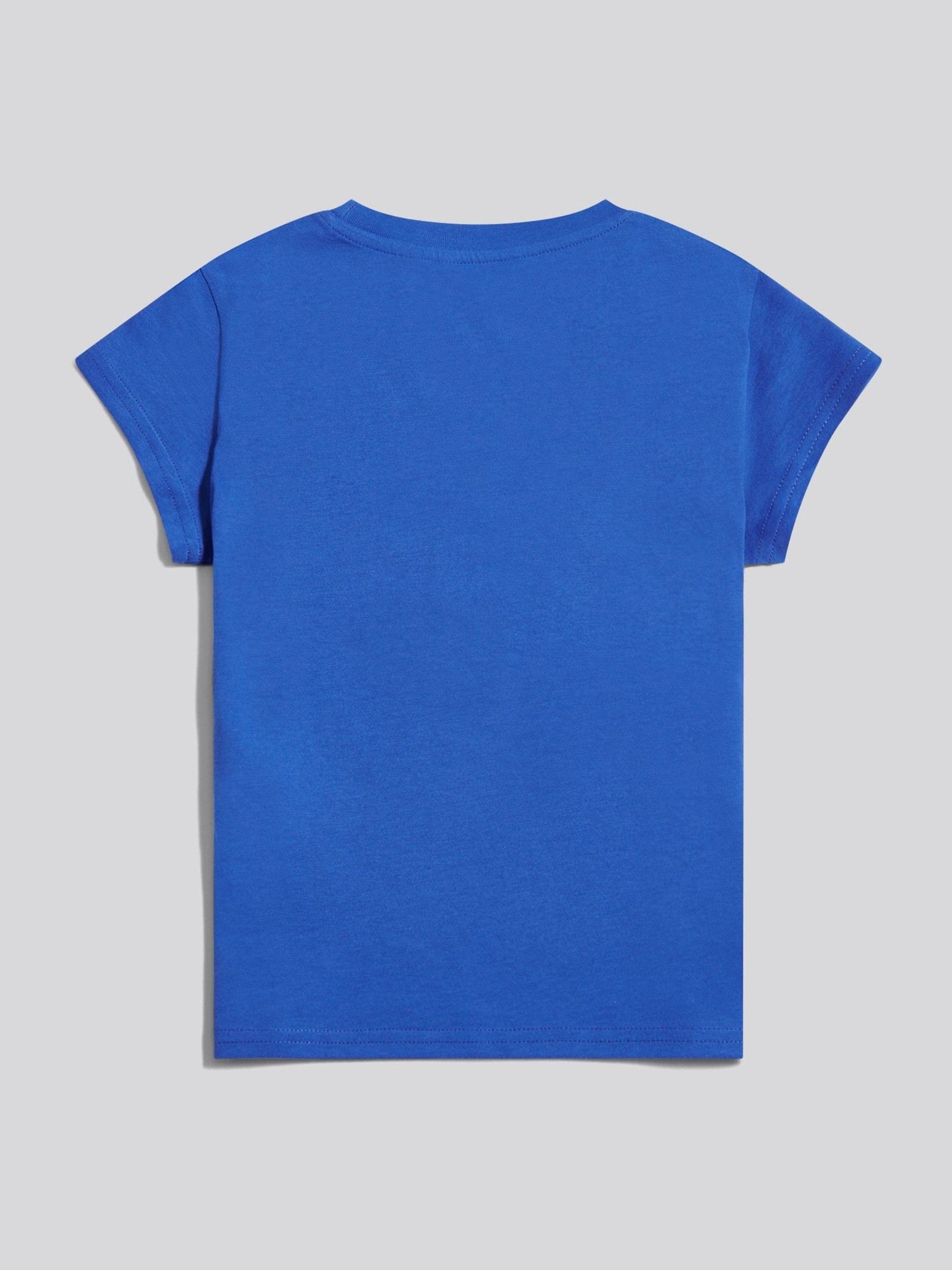 Dsiney Kidz - U.S. Polo Assn. Blue Script Logo Cap Sleeve T-Shirt image 6